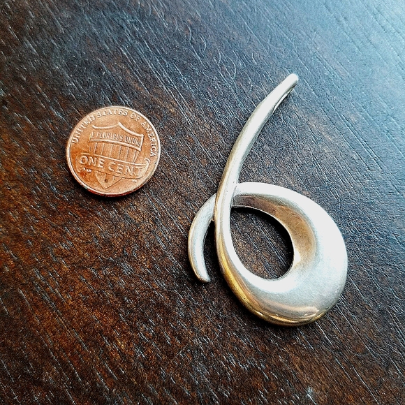 Loop Pendant 925 Sterling Sliver - Picture 1 of 2